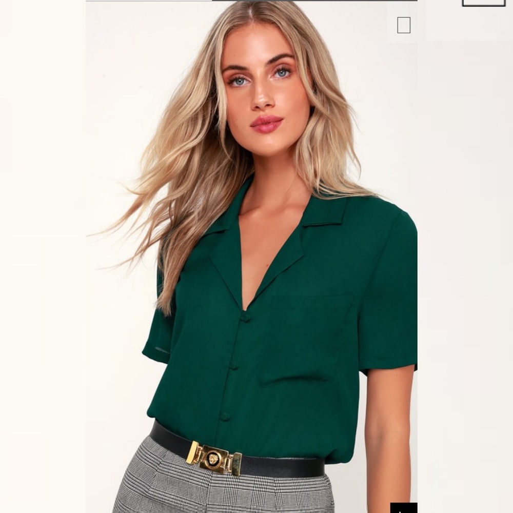 Lulus Blouse Short Sleeve
